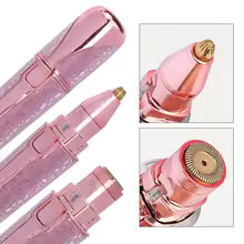 2 In1 Rechargeable Facial Hair Removal and Eyebrow Shaver - Face Lips Body Painless Facial Razor with Built-in LED Light USB