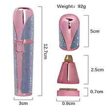 2 In1 Rechargeable Facial Hair Removal and Eyebrow Shaver -with Built-in LED Light USB