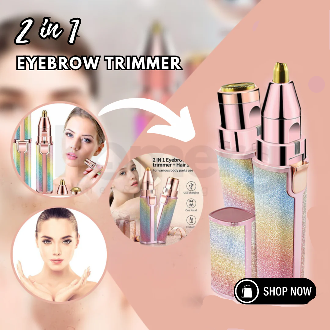 2 In 1 Rechargeable Flawless Eyebrow & Facial Hair Remover